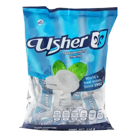 Pastillas Usher Menta Yerbabuena Sin Gluten Lactosa 310g