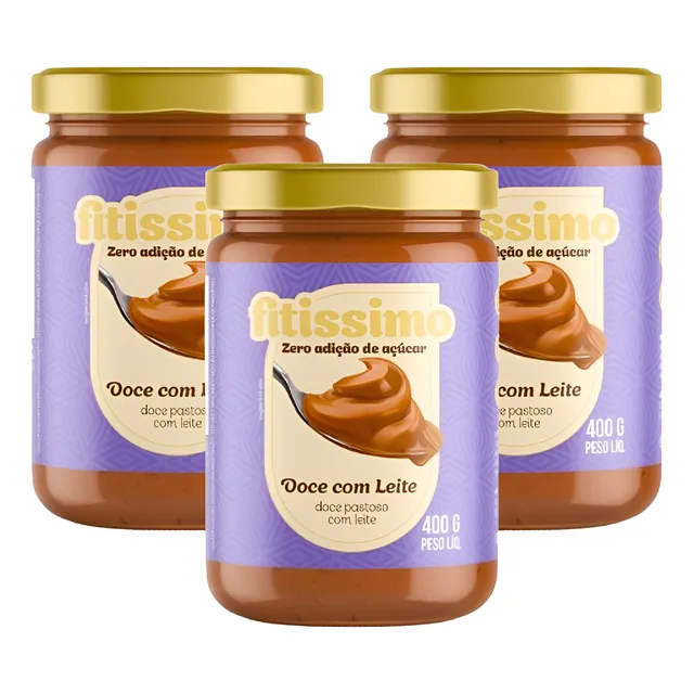 Kit 3 Doce De Leite Zero Açúcar Zero Lactose Diet Fitissimo