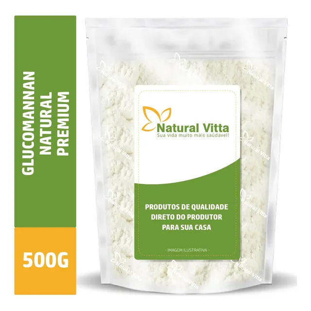 500g - Glucomanan 100% Puro Inibidor Apetite Glucomannan