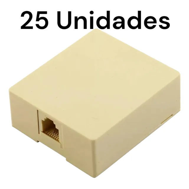 Cajetín Telefónico Superficial Roseta Pack 25 Pzas