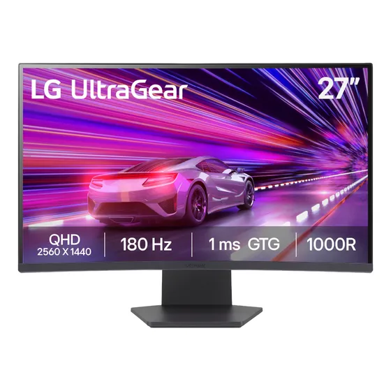 Monitor Gamer LG UltraGear 27" Curvo QHD 180Hz 1ms FreeSync HDR10 Gris