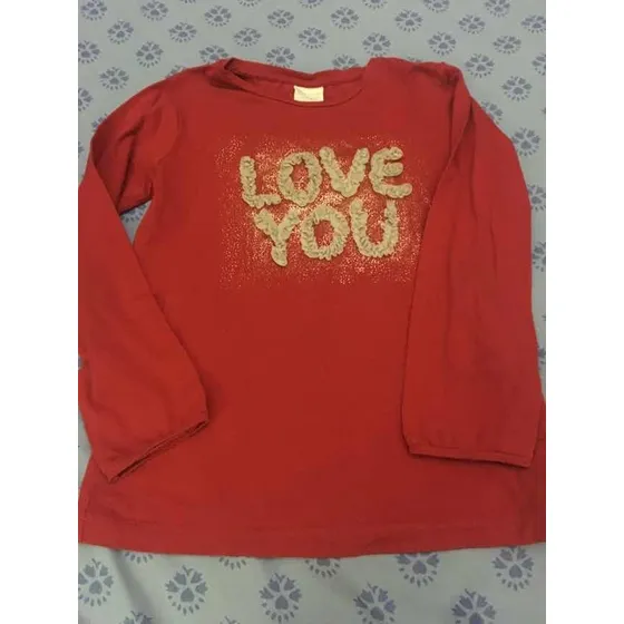 Camisa Zara De Niña Color Rojo T=5/6 Usada.