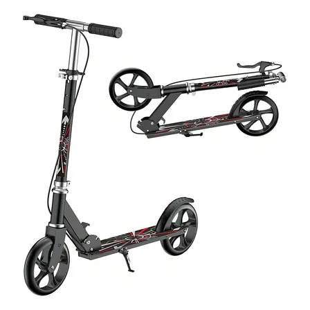Scooter Patín Del Diablo Ajustable Para Jóvenes Y Adultos Color Negro