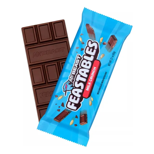 Chocolate Mr Beast Feastables Millk Crunch Arroz Inflado 60g