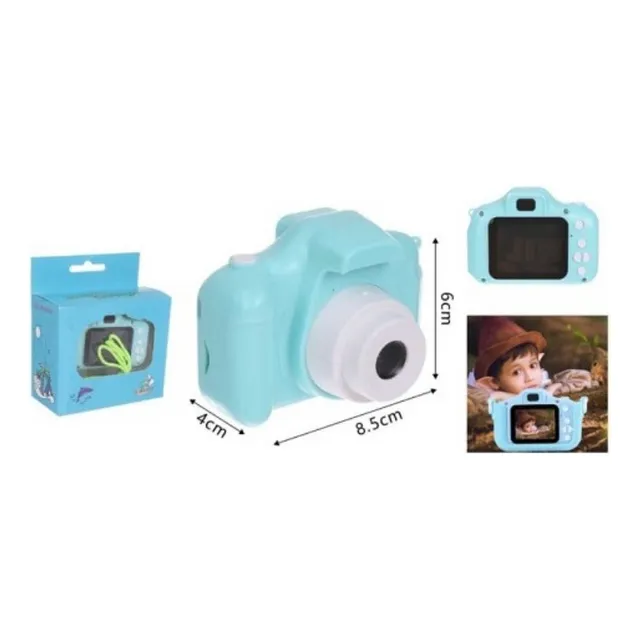 Mini Cámara Fotográfica Digital Para Niños Portátil Kids Color Agua