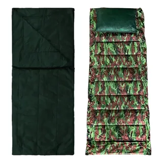 Saco De Dormir + Colchonete Solteiro Com Travesseiro Verde Saco De Dormir + Colchonete Solteiro Com Travesseiro Verde