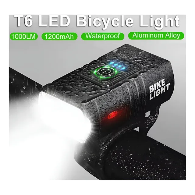 Linterna Luz De Bicicleta 1000lumen Recargable Bike Light T6