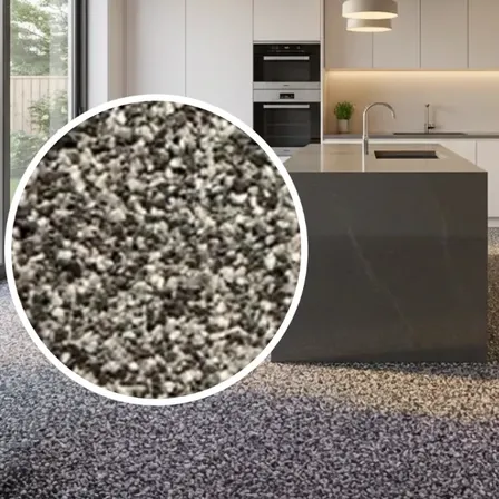 Piso Fulget Pedras Naturais 20kg Área Interna E Externa Cinza-escuro Brilhante