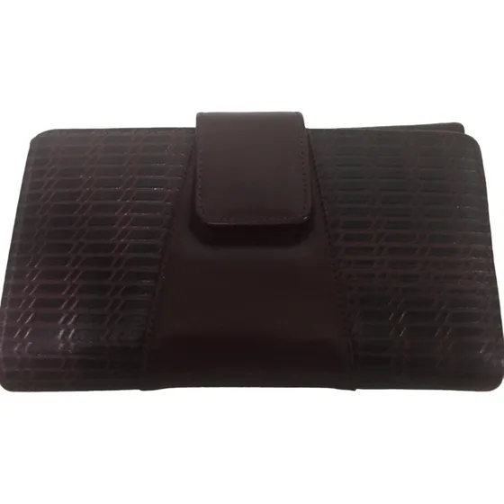Monedero  Semi Cuero Marron Usado Para Dama 