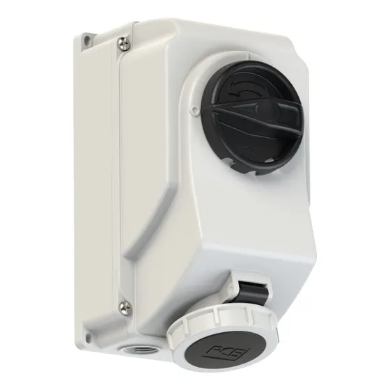 Enchufe Con Enclavamiento Pce 75142-7, 16a 4p 7h Ip66/ip67