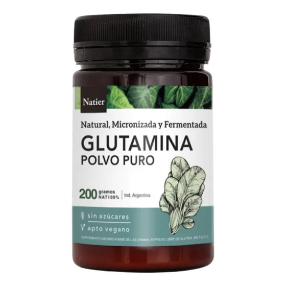 Glutamina Natural Fermentada En Polvo X 200grs Natier