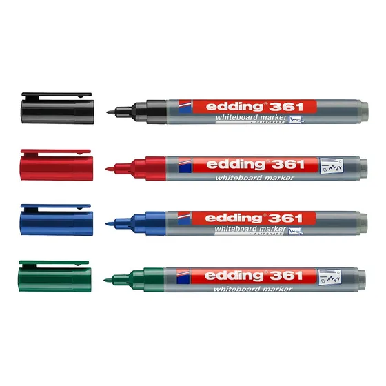 Kit X4und Marcador Punta Fina Pizarra Blanca E-361 - Edding