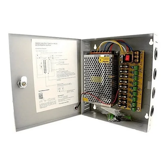 Fuente De Poder Centralizada Sptline 9 Canales 12vdc 15a