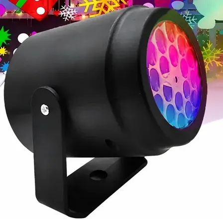 Projetor Natalino Refletor Luzes De Natal Com 16 Desenhos 110/127/220v Preto
