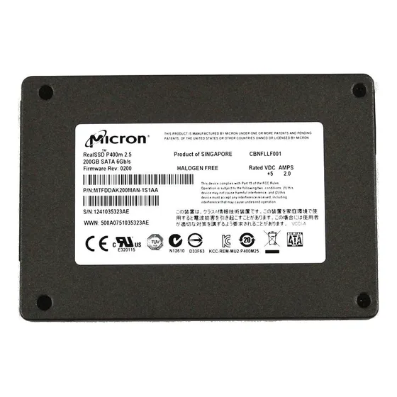 Disco Duro Solido Micron 200gb Sas 2.5 Para Servidor Ssd