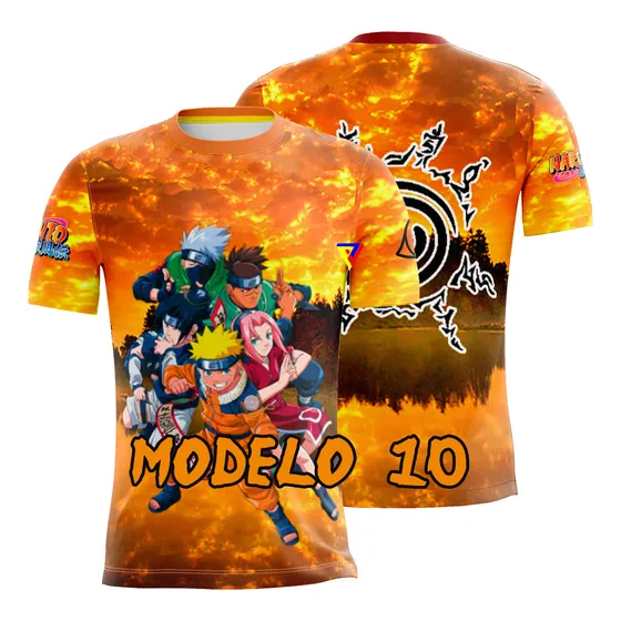 Franelas Naruto Niño Full Color Sublimado Completo