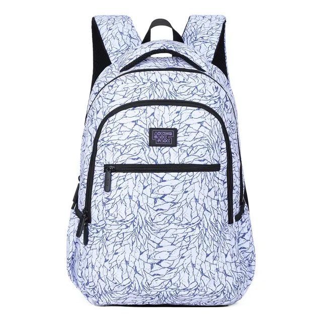 Mochila Escolar Liceal Aoking Xn3637 Color Blanco Diseño de la tela Estampada