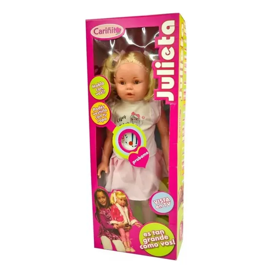 Muñeca Gigante Julieta 70 Cm Habla 12 Frases Cariñito 530