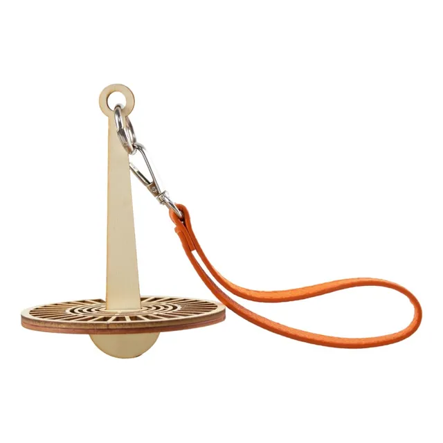 Soporte Portátil De Hilo Naranja Con Pulsera De Cuero