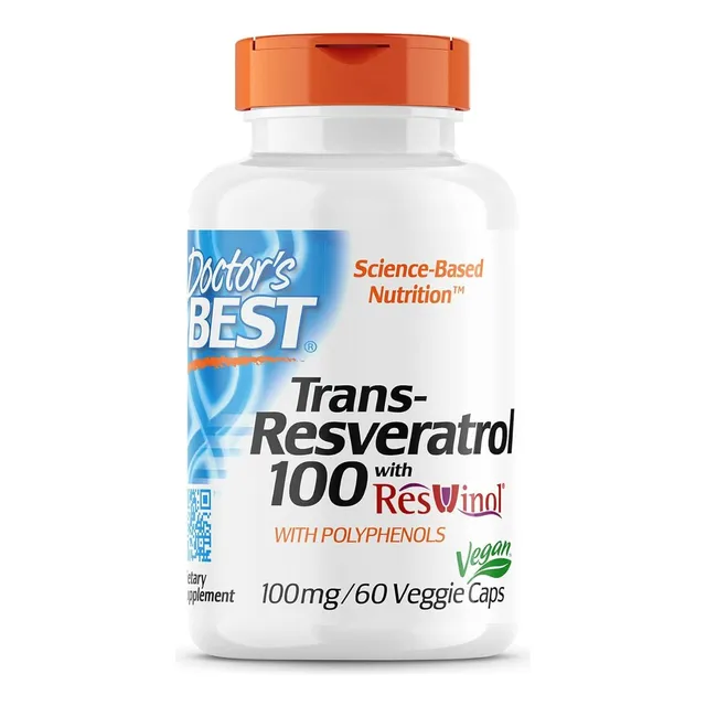Transresveratrol 100 Mg Resvinol Doctor's Best 60 Cápsulas