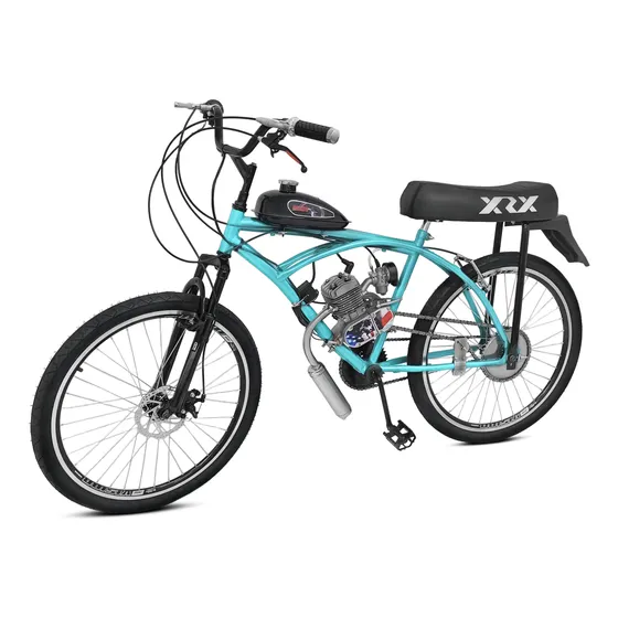 Bicicleta Motorizada 80cc Aro 26 Banco Mobilete A Disco 2t