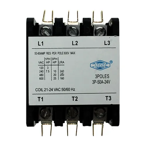 Contactor 3 Polos, 50 Amps, Bobina 21-24 Vac, 50/60hz
