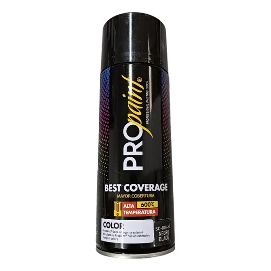 Pintura Spray Negro Alta Temperatura 