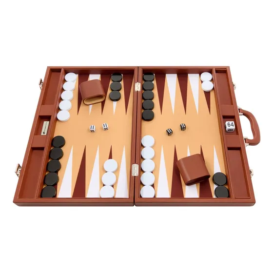 Juego De Backgammon Premium 19 Tablero Marrón Desierto