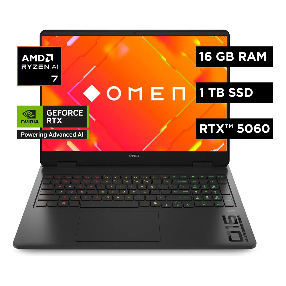 Notebook Gaming 16-ap0002la Amd Ryzen Ai7 16gb Ram 1tb Ssd Negro