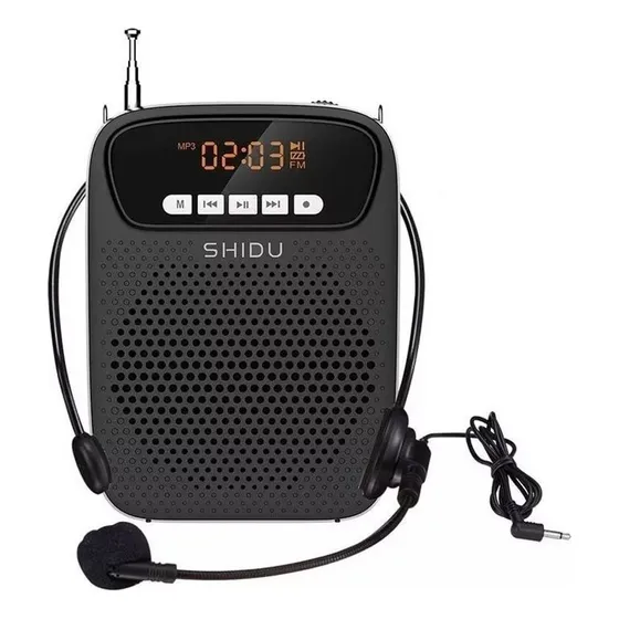 15w Para Professor Com Microfone Preto