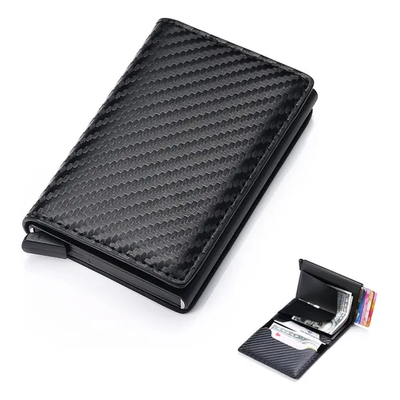 Cartera Con Protección Rfid De Aluminio Para Hombre
