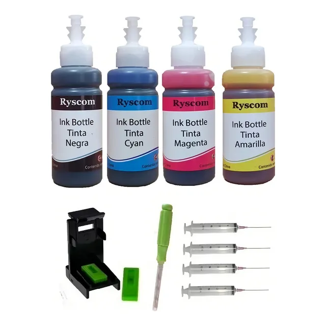 Kit De Recarga Para Cartuchos De Tinta Compatible Con Canon Pixma Mg2510 Mg3010 Ts3110 Negro Y Tricolor