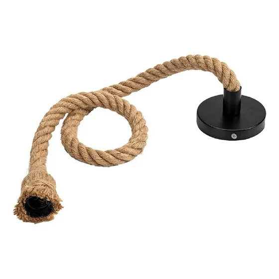 Lampara Colgante Bombillos Mecate Vintage 