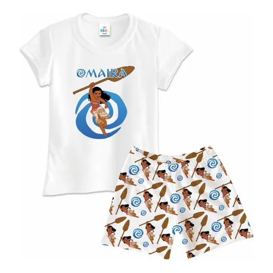 Pijama Short Niña Moana Algodon 