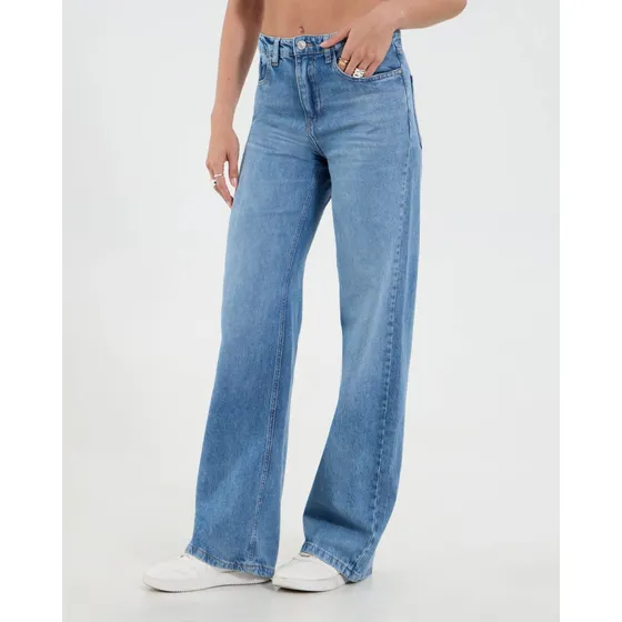 Jean Para Mujer Straight Marca Ostu Color Azul #40160583