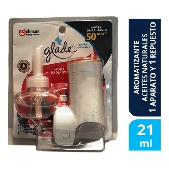Ambientador Glade Aceites Naturales + Difusor Eléctrico