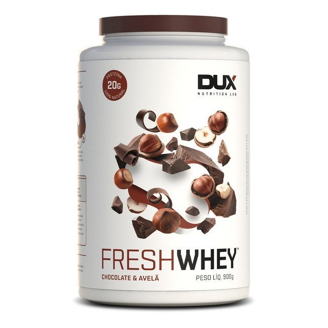 Fresh Whey Chocolate E Avelã Pote 900g Sabor Chocolate Belga E Avelã Dux Nutrition Fresh Whey Chocolate E Avelã Pote 900g Sabor Chocolate Belga E Avelã Dux Nutrition
