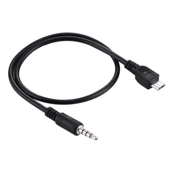 Cable Auxiliar De Audio 3.5mm A Micro Usb Macho 40cm