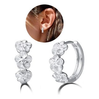 Arete Arracada Flor Plata 925 Mujer Piedra Cristal Regalo Arete Arracada Flor Plata 925 Mujer Piedra Cristal Regalo