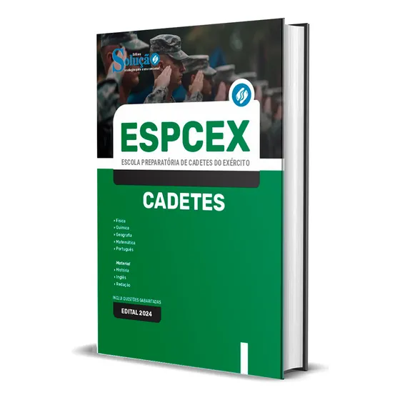Apostila Espcex Atualizada Cadetes - Ed. Solução, De Professores Especializados., Vol. Único. Editorial Solução Concursos, Tapa Mole, Edición Matéria Com Perguntas Gabaritadas En Português, 2024