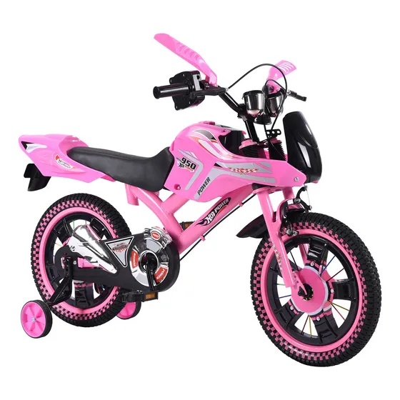 Aeiou Bicicleta Entrenadora Para Niños Baj95004 Rodado 16 Color Rosa Tamaño Del Cuadro 16