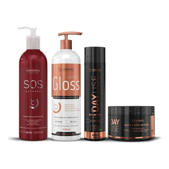 Kit Day Use 300g + Sos Extreme Anti Quebras 240ml + Cauter