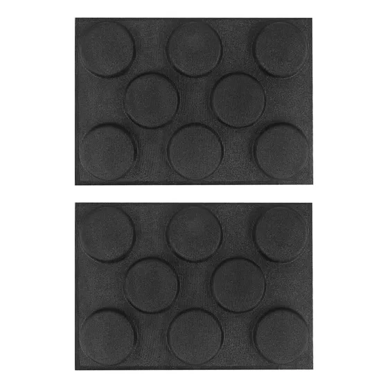 2 Moldes De Silicona Para Pan De Hamburguesa Perforados, No