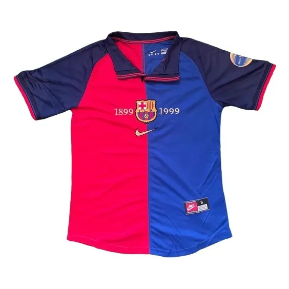 Camisa De Futbol Retro Fc Barcelona Centenario. Sin Dorsal