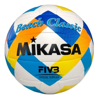 Bola De Vôlei De Praia Mikasa Bv543-y Branco, Amarelo E Azul Bola De Vôlei De Praia Mikasa Bv543-y Branco, Amarelo E Azul