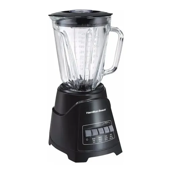 Licuadora portátil Hamilton Beach Power Elite 58146 1.183 L negra con vaso de vidrio