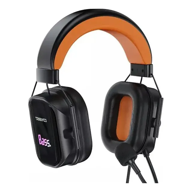 Diadema Gamer Profesional Rgb- Plug 3.5mm - Microfono Piloto Color Negro