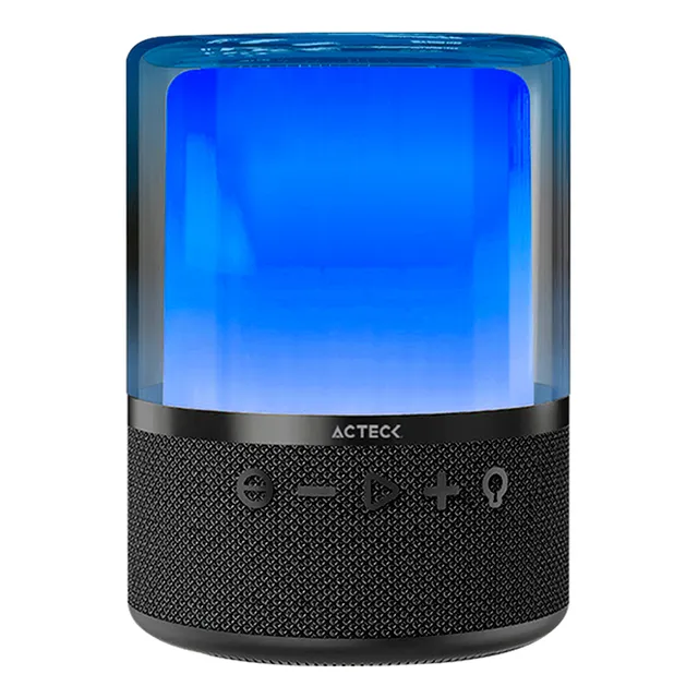 Bocina Portatil Acteck Glee Pure Ap50 Inalambrica Led Negro