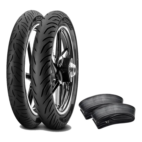 Juego Pirelli Super City 250-17+ 80/100-14 +cámaras         