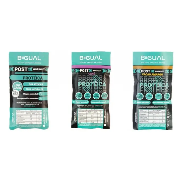 Barras De Proteína Bigual Original 50g X6, Orgánicas